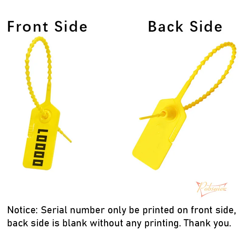 100Pcs Custom Serial Number Tearable Security Tag Disposable Plastic Beaded Cable Label Off Zip Ties for Clothes Logistics White | Дом и сад