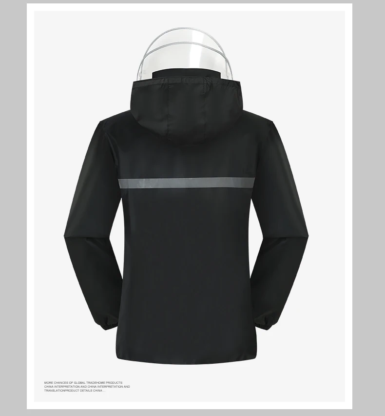 

Large Thick Waterproof Raincoat Men Motorcycle Loose Camping Women Rain Jacket Plastic Velo Electrique Adulte Rain Gear EA60YY