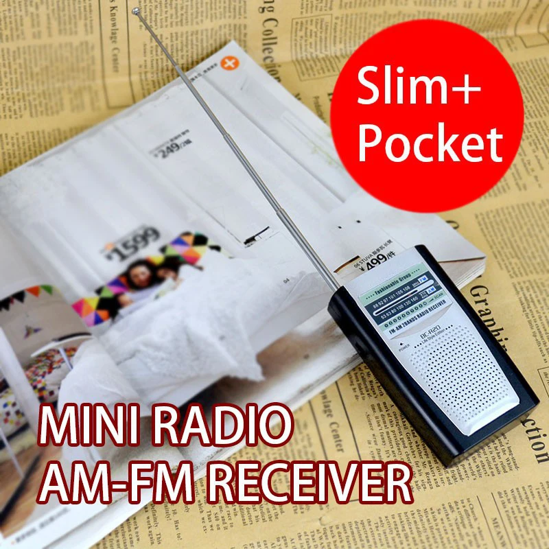 Портативное мини радио AM многофункциональное цифровое Fm с телескопической