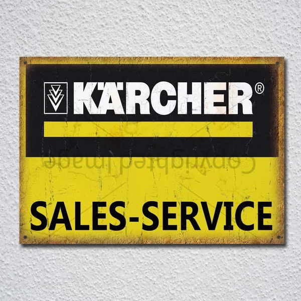 Karcher Услуги Винтаж Ретро Стиль Жестяная Табличка на гараж металлический знак