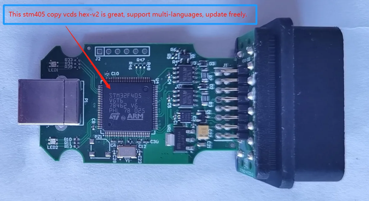 Кабель OBDII 2020 с интерфейсом 21.3.0 шестигранный интерфейс V2 USB для VW AUDI Skoda заднее