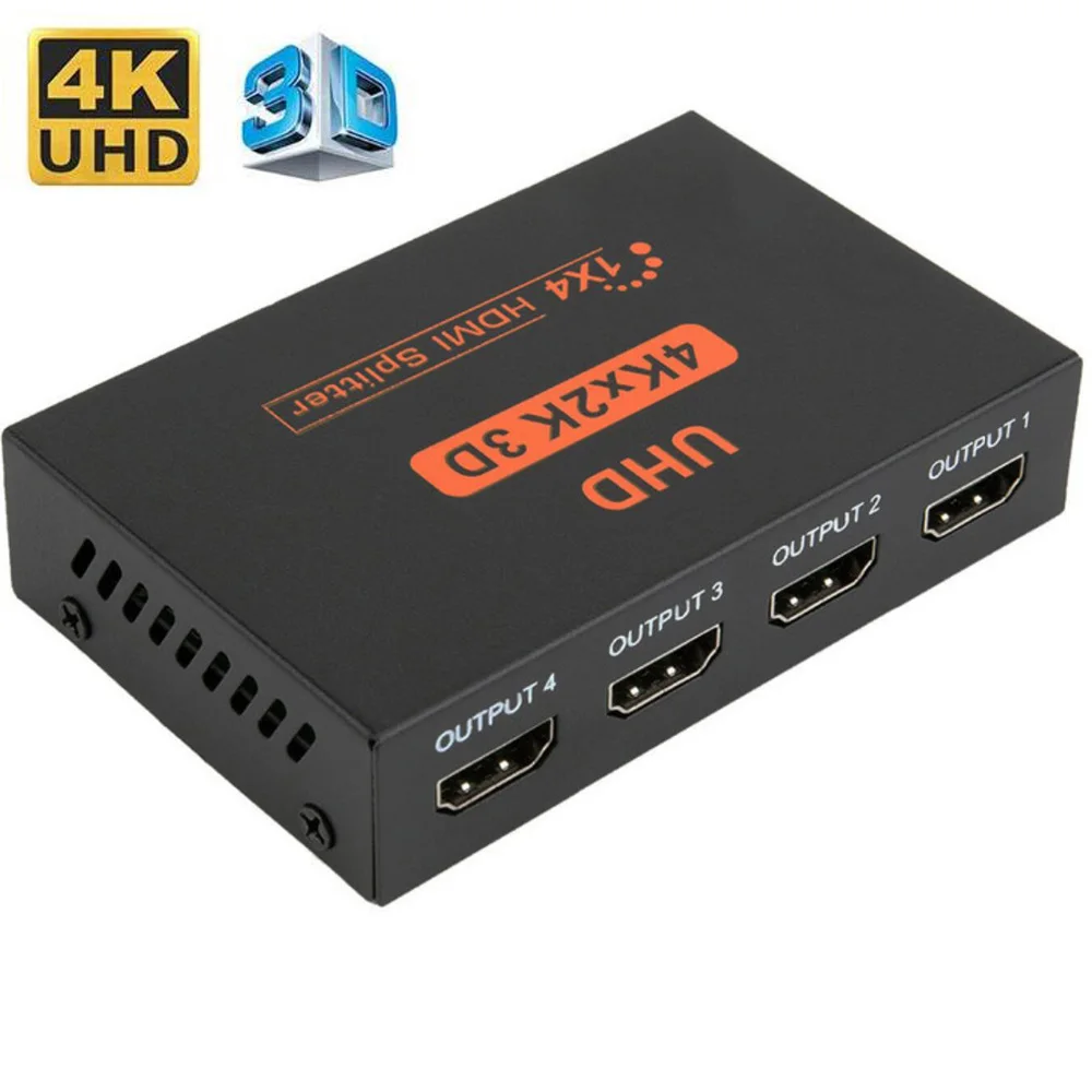 4 Порты и разъёмы UHD 4K совместимому с HDMI сплиттер 1X4 усилитель переключателя