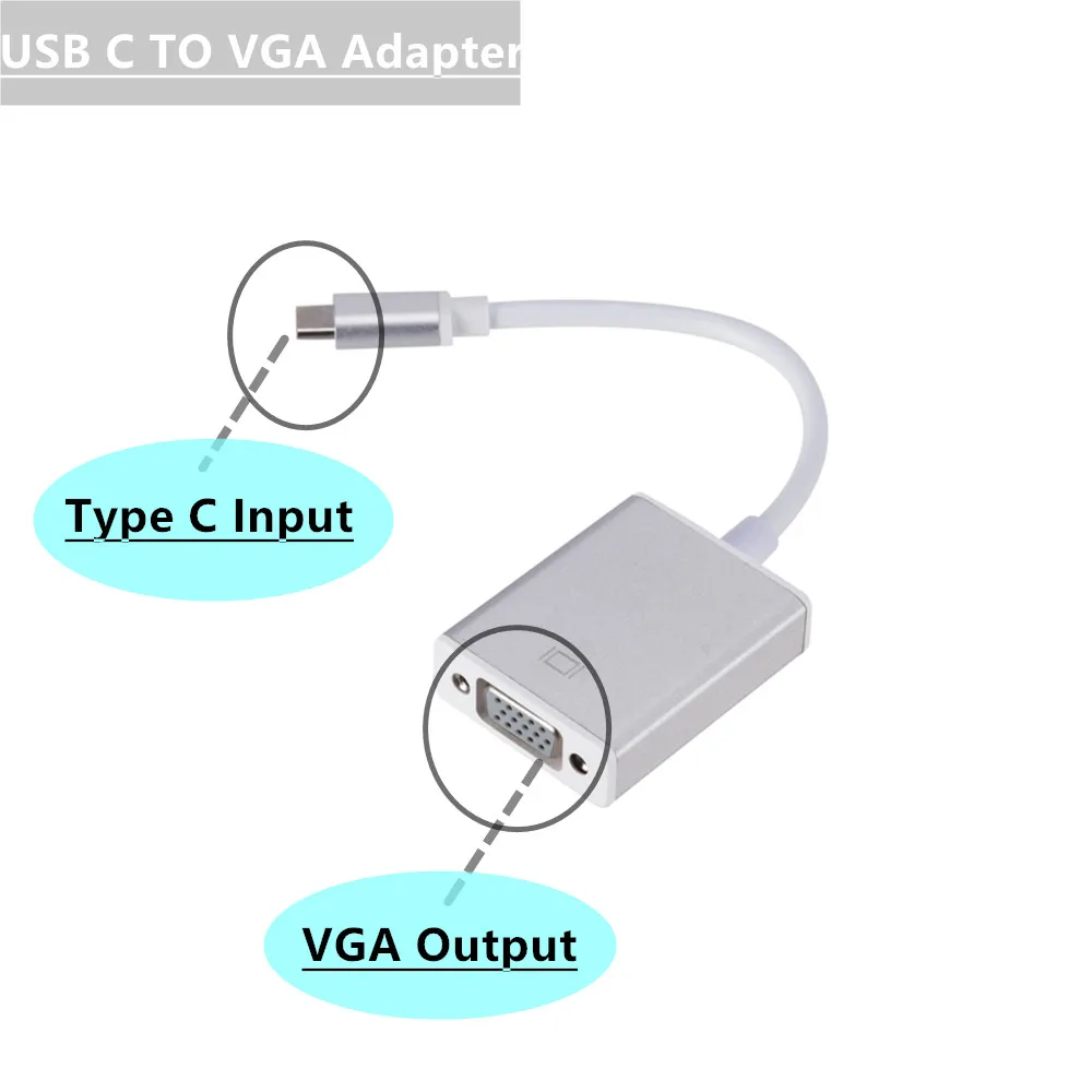 Grwibeou type C Female VGA Кабель адаптер USB 3 1 для нового Macbook Surface Pro Лидер продаж