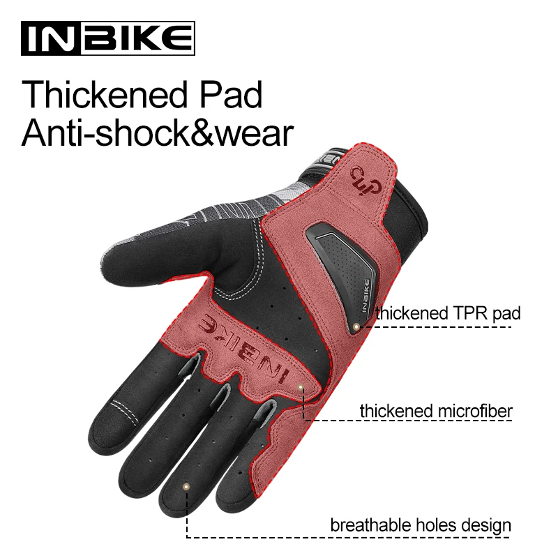 INBIKE Full Finger Motorcycle Gloves Breathable Men's Motocross Shockproof Sport Cycling Bike Racing Motorbike | Автомобили и