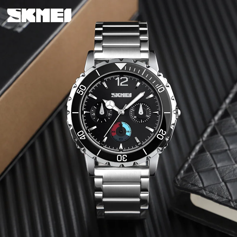 SKMEI Top Роскошные деловые часы мужские роскошные модные кварцевые наручные