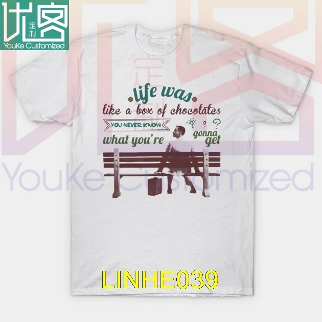 

Forrest Gump fashion short sleeve men's tee shirts tops casual t shirts cmt