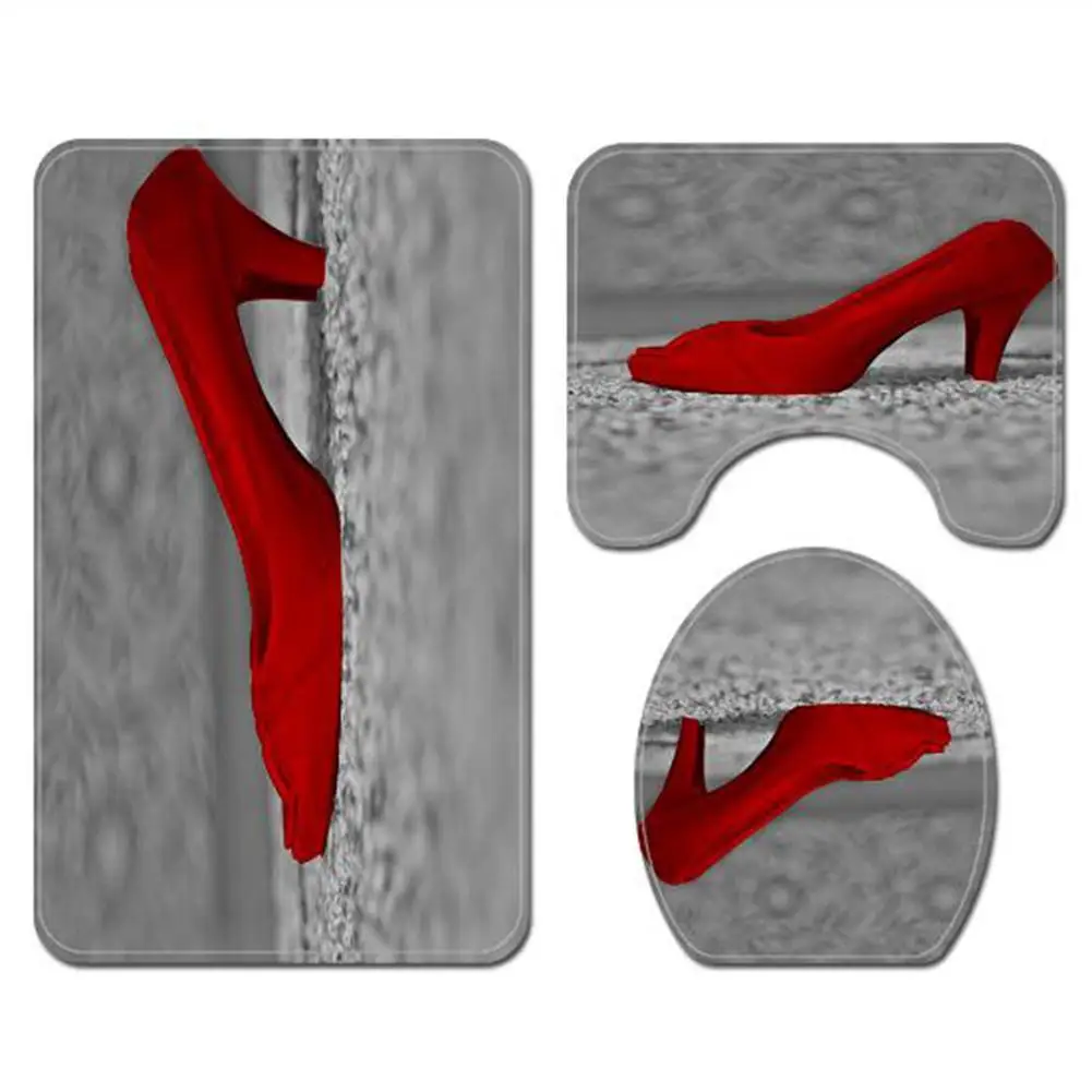 3 шт./компл. фланелевый простой черный белый красный цифровой принт коврик для