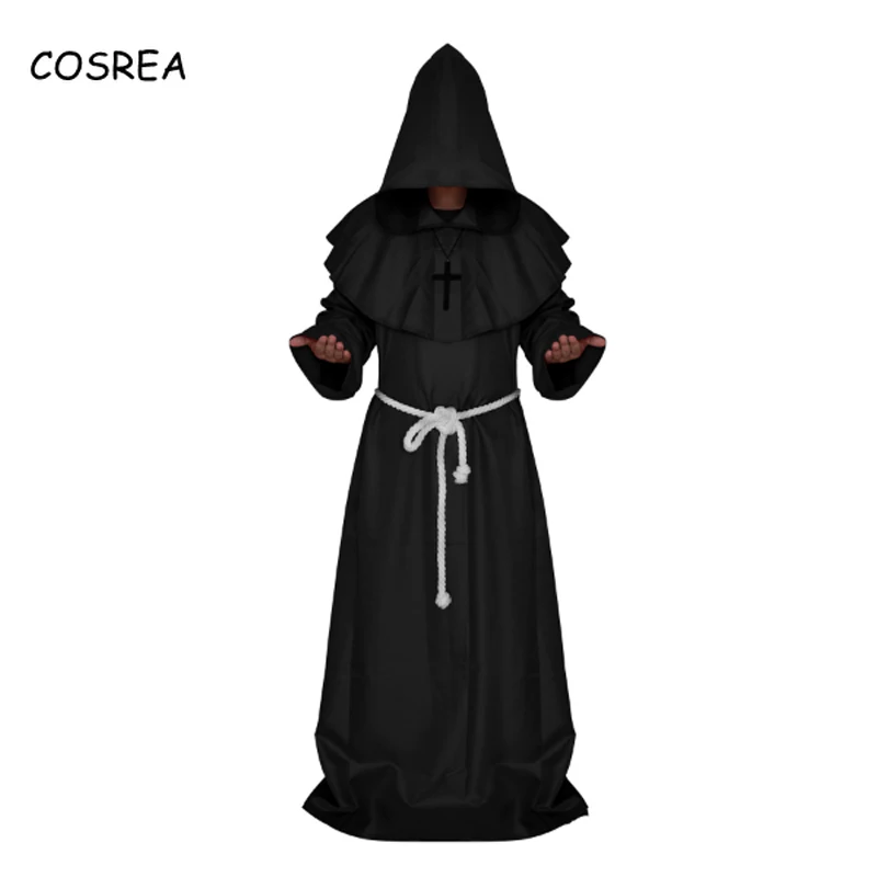 Хэллоуин Comic Con карнавальный костюм буддийский монаха мантия накидка Friar