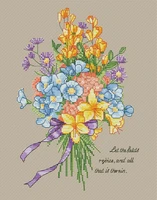 tt gold collection counted cross stitch kit cross stitch rs cotton with cross stitch a bunch of wild flowers