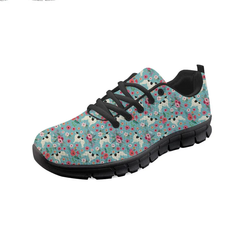 Women Running Shoes Doctor Nurse Sneakers Borzoi Dog Flower Print Lightweight Mesh Flats Ladies Casual Spring Cute Nursing | Спорт и
