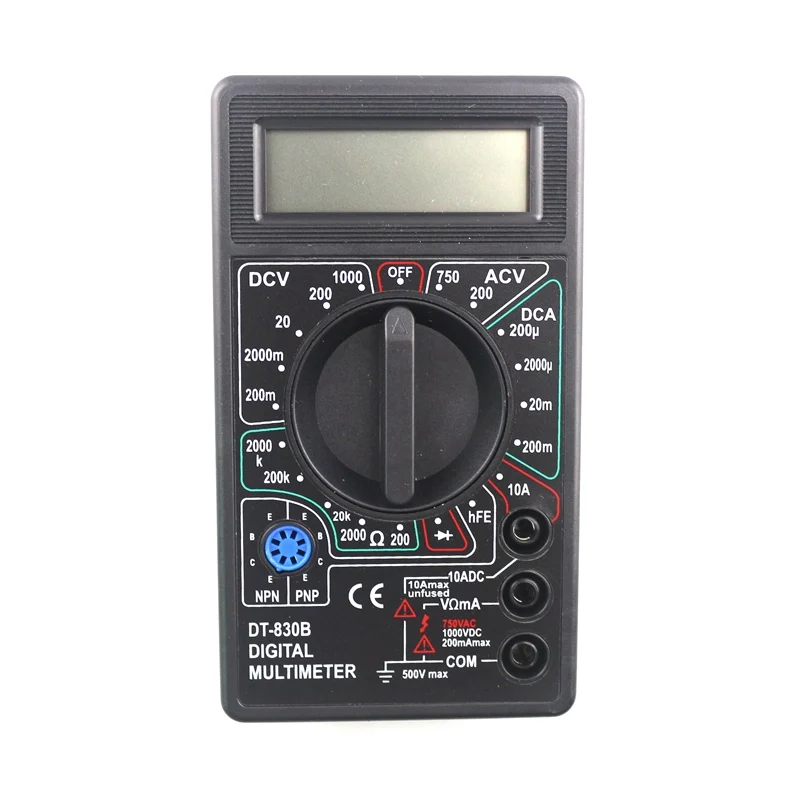 DT830B цифровой мультиметр с ЖК-дисплеем вольтметр амперметр Омметр DC10V ~ 1000V 10A AC 750 V