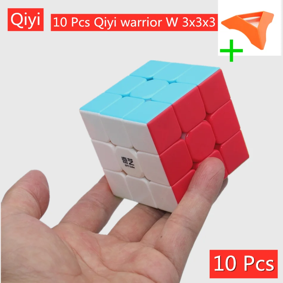 10 шт. Qiyi warrior W cubes 3x3x3 кубик рубика qiyi sail w скоростной куб профессиональный неокуб