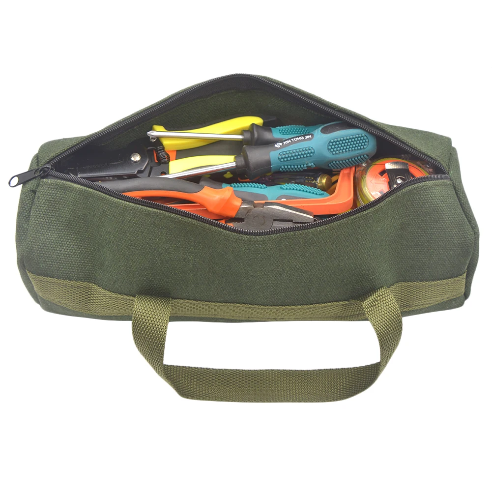 

Multi-functional Canvas Tool Bag Practical Classic Texture Screwdriver Wrench Electrician Tool kit Hardware Handbag Organizer