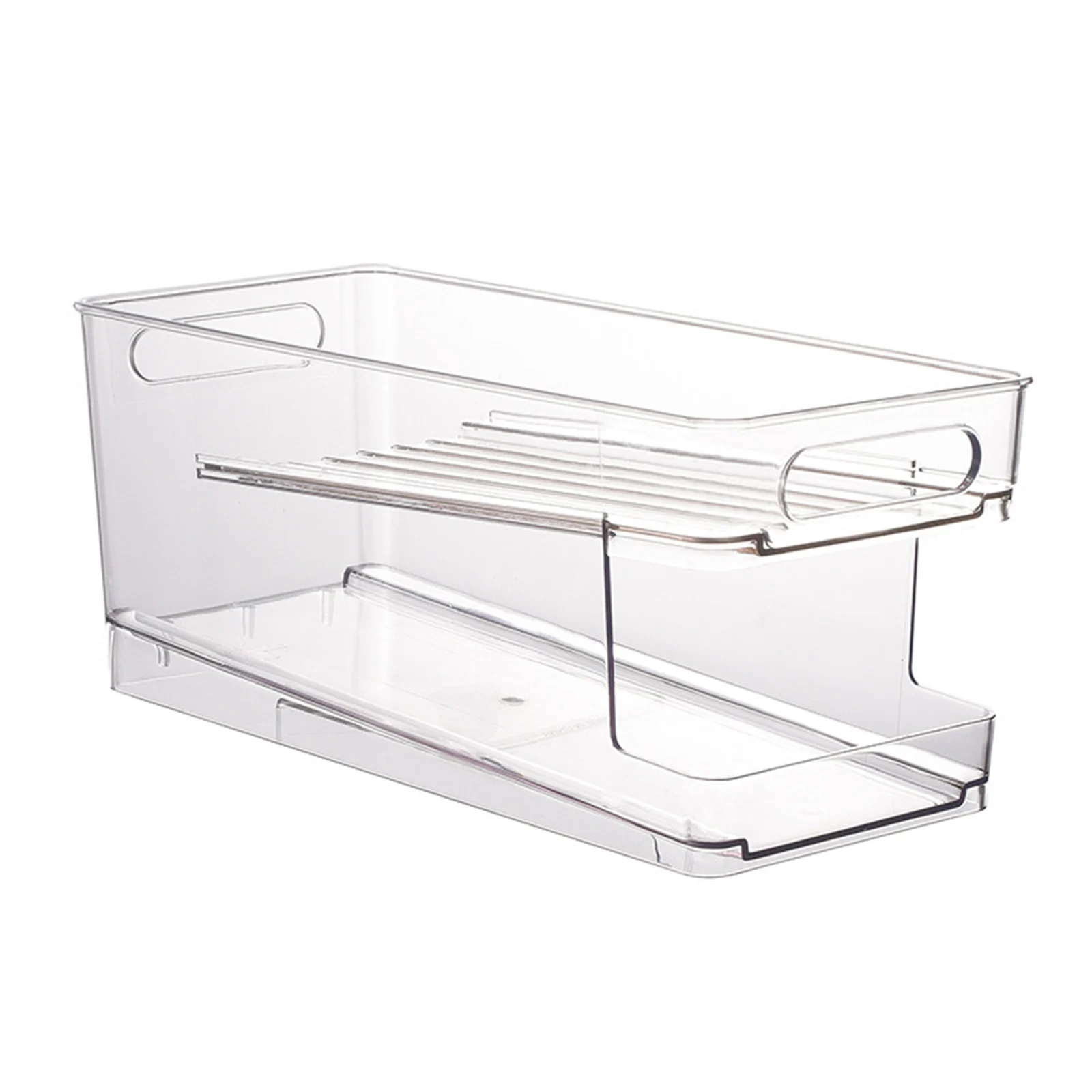 

Beverage Holder Can Organizer Rack Stackable Storage Organizer Tray Rack For Refrigerator Kitchen CLH@8