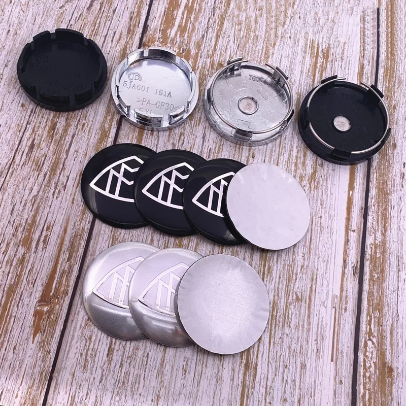 4pcs 56mm 60mm 65mm 68mm logo car emblem Wheel Center Hub Cap Rim refit Creative badge covers decoration sticker accessories mbh - купить по