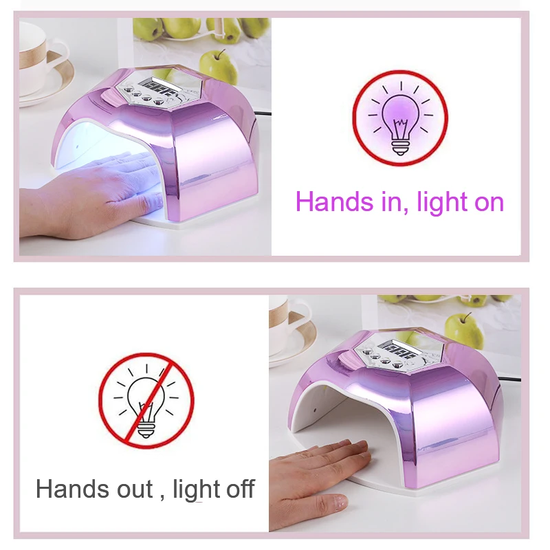 

LED Nail Lamp New Design UV Nail Dryer for Gel and Regular Polish Portable Gel Light with 4 Timer Setting Manicure Supplies
