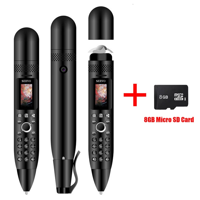 Black add 8GB card Электрический вентилятор Запись ручка мини-аккамулятор для мобильных телефонов GSM Bluetooth наборное устройство кнопочное волшебный голос Русская клавиатура для мобильного телефона - Цвет: Black add 8GB card