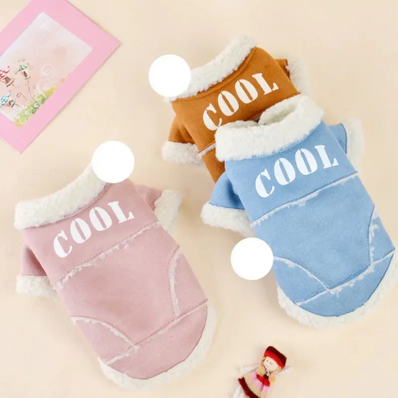 

Warm Pet Dog Clothes For Small Dog Coat Jacket Clothing Puppy Pet Clothes For Dogs Costume Thickening Fleece Button Jacket