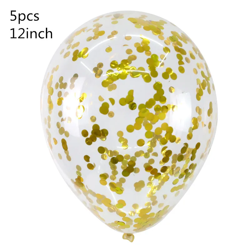 5pcs Green Balloons Confetti balloons Set Chrome ballon Birthday deco Party Wedding Decoration Wedding Anniversary globals Metallic - Цвет: 5pcs