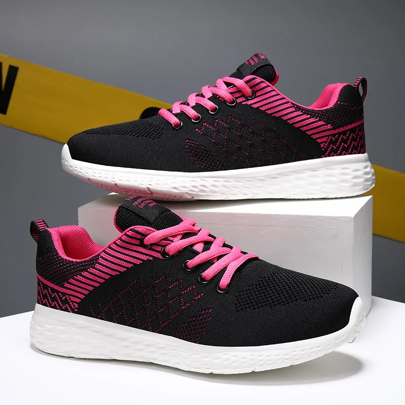 

New 2021 Autumn Fashion Sneakers Women Lace-up Flats Trainers Shoes For Women Breathable Ladies Shoes Zapatillas Mujer
