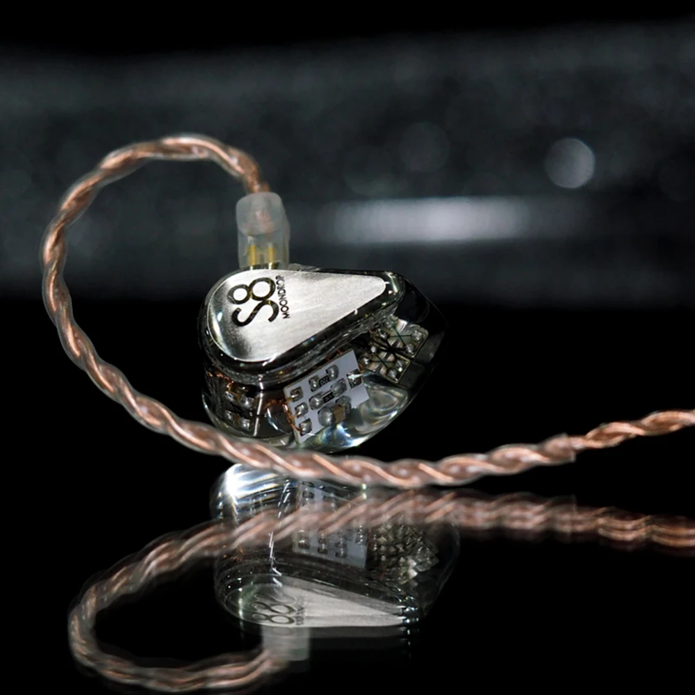 Новинка флагманские Hi Fi наушники Moondrop S8 с драйвером 8BA вкладыши IEM со съемным