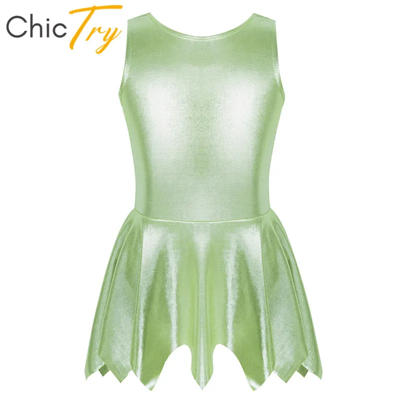 Детский яркий костюм ChicTry без рукавов глянцевый комбинезон для малышей платье