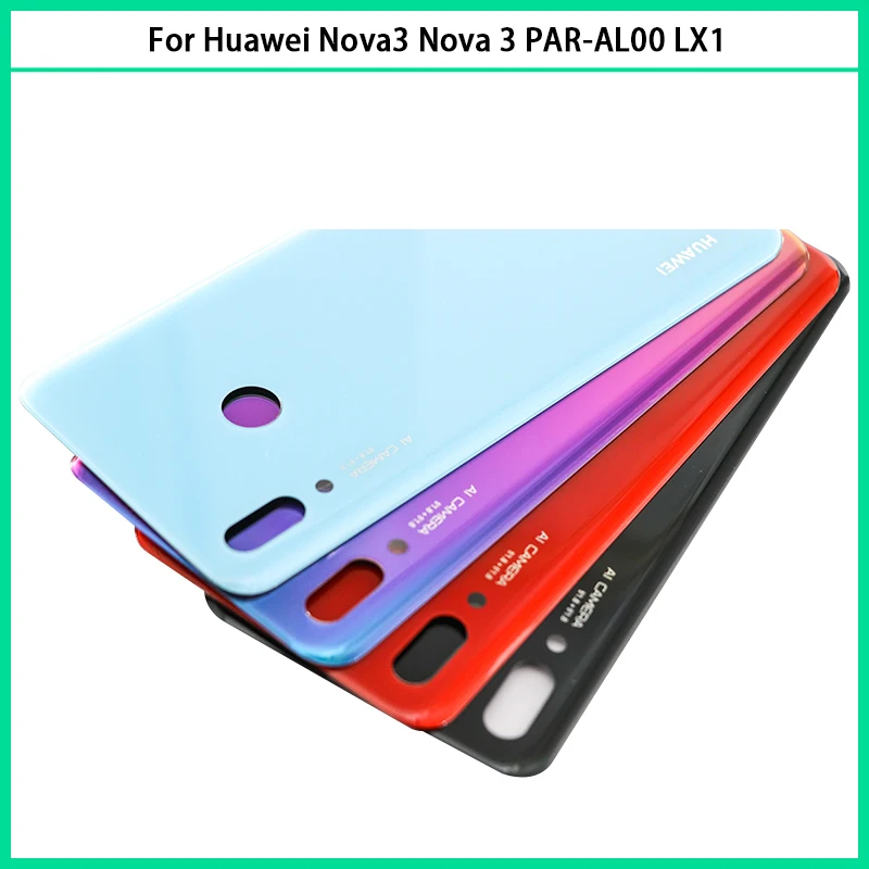 Новый 6 3 "для Huawei Nova задняя крышка батареи дверь 3D стеклянная панель для Nova3