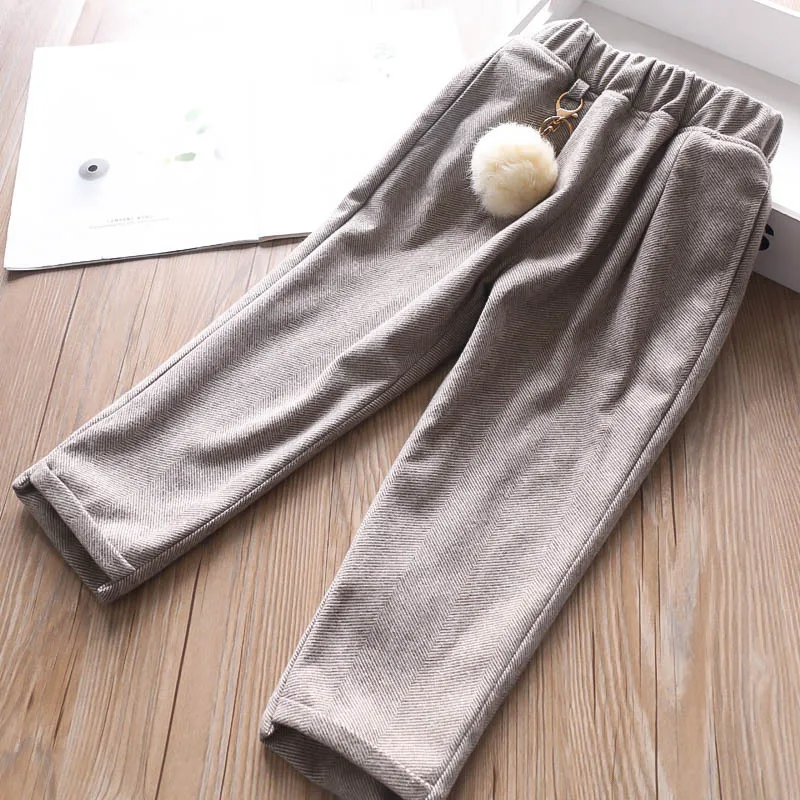 Повседневные бархатные штаны для девочек на осень и зиму детские детская одежда