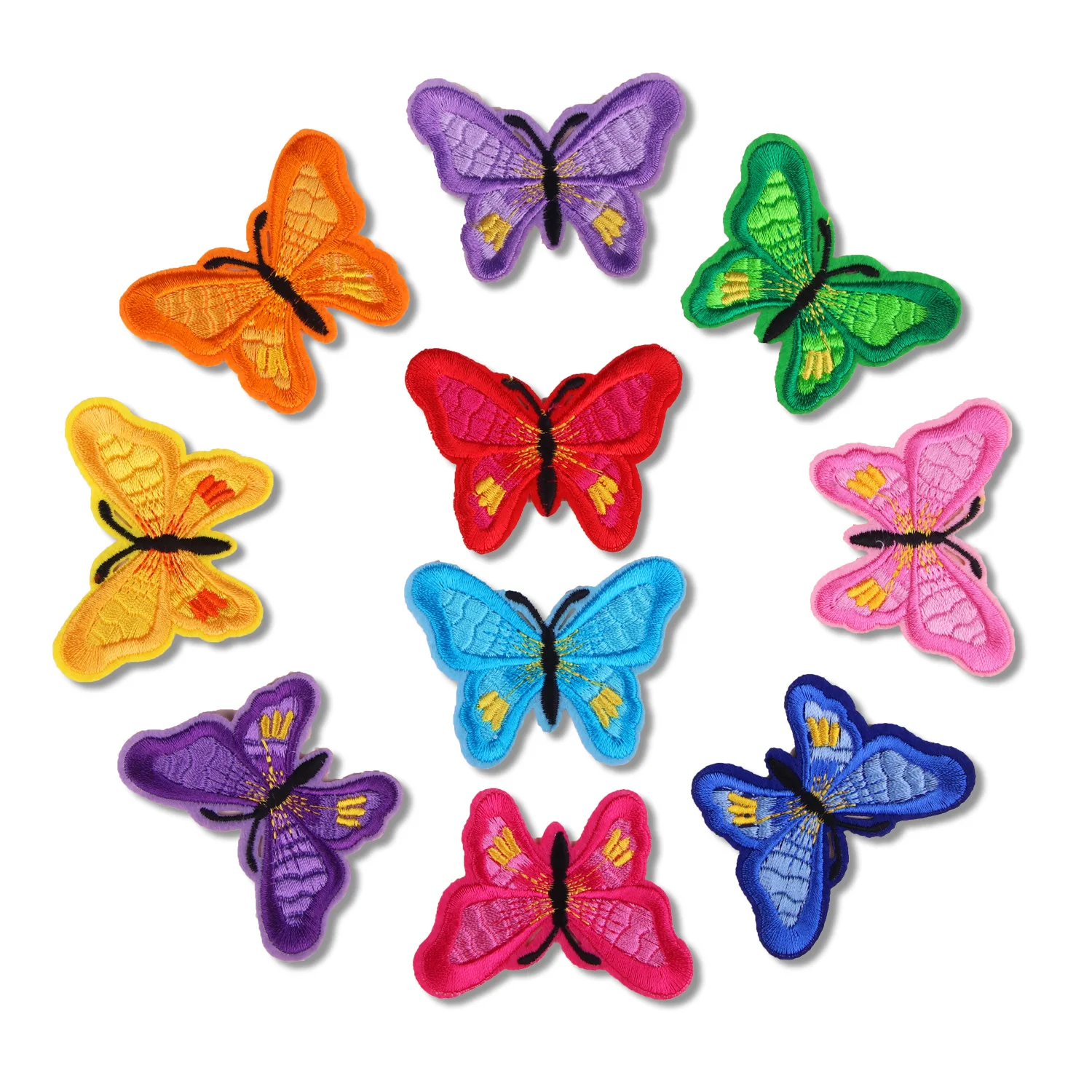 Термоклейкие нашивки для одежды в полоску модный значок бабочка наклейка на