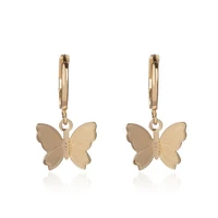 ornament personality all match europe and america cross border female geometric ear studs butterfly simple wholesale