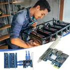 Для PCI-E адаптер 1 оборот 4 порт PCI-Express 1x к 16x USB 3,0 Riser карта PCIe конвертер Extender доска для BTC Майнер добычи полезных ископаемых