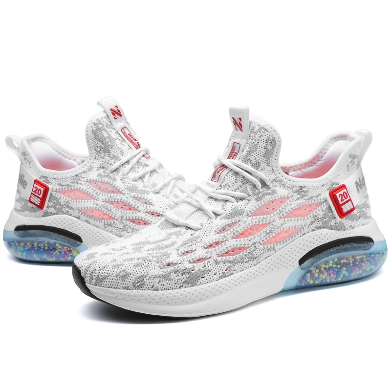 

Новинка, легкие мягкие удобные беговые кроссовки Okkdey для мужчин и женщин, Мужская амортизирующая и дышащая спортивная обувь, кроссовки для ...