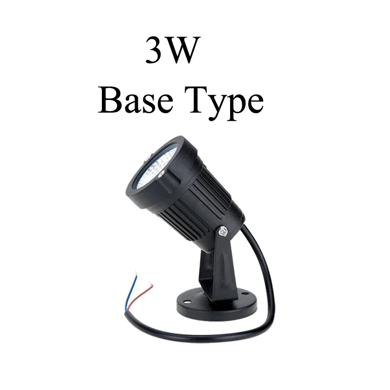 3W Base Type Светодиодный COB садовый светильник ing 3 Вт 5 Вт 10 Вт уличная, с шипами лужайка лампа водонепроницаемый светильник ing светодиодный светильник садовый путь Точечный светильник s AC110V 220V DC12V - Испускаемый цвет: 3W Base Type