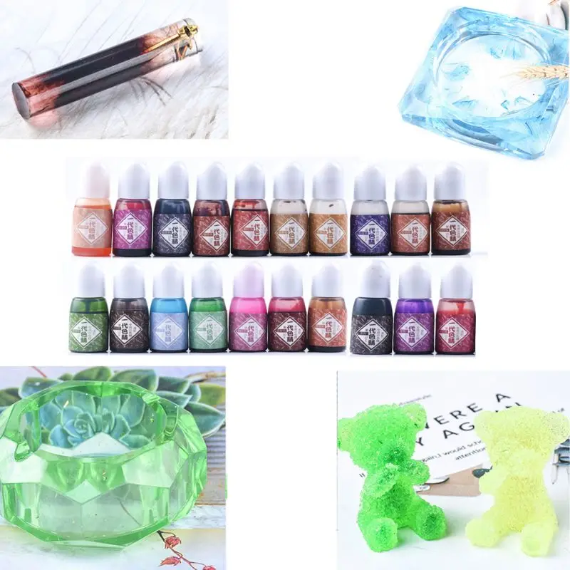 

20 Color Epoxy & UV Resin Pigment Universal Resin Dye Super Concentrated Translucent Epoxy Pigment Resin Colorant Crafts