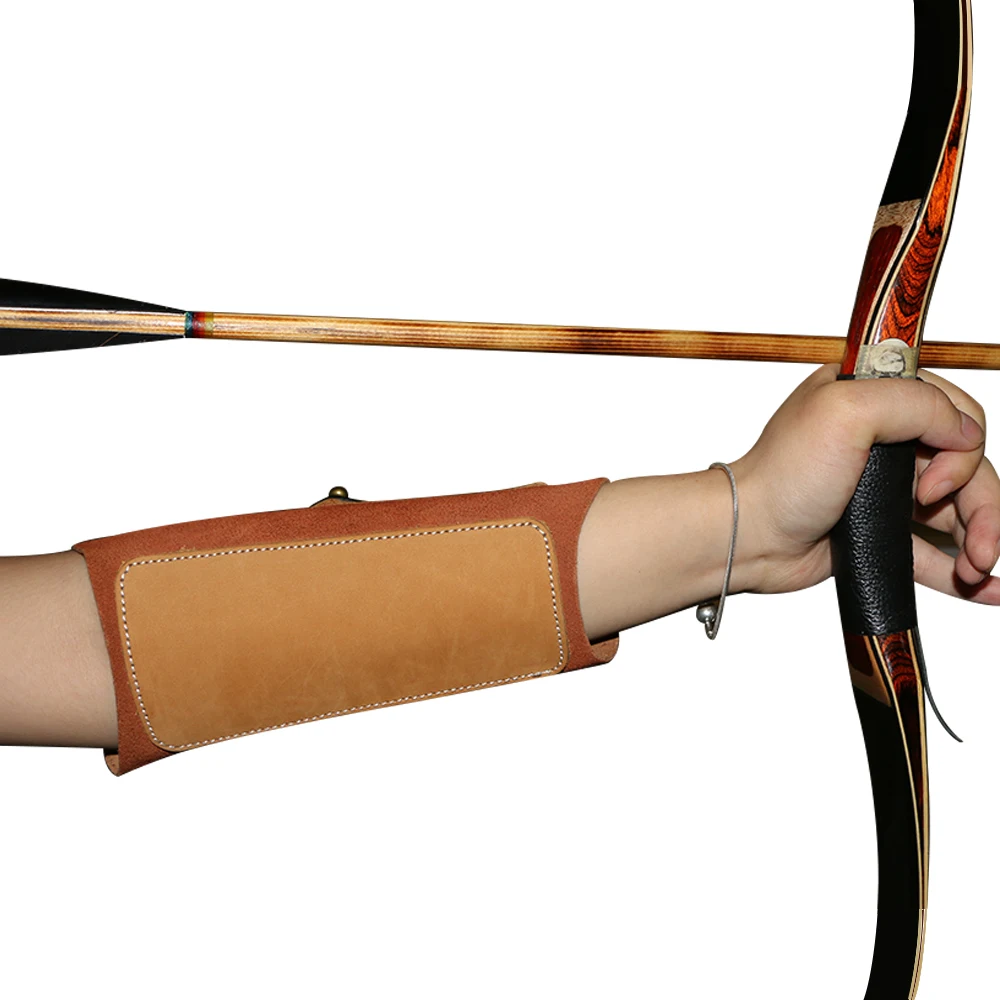 Защитный нарукавник для стрельбы из лука с 3 кожаными ремешками защитный