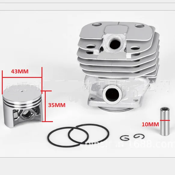 48CC CYLINDER PISTON GROUP KIT 43MM FOR YAMABIKO SHINDAIWA 488 47.9CC GASOLINE CHAINSAW ZYLINDER KIT 22157-12110 A130-002080