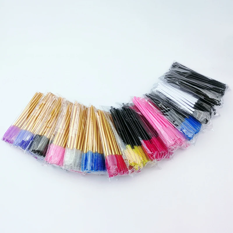 50 шт Наращивание ресниц одноразовая бровь кисть аппликатор для туши ресницы