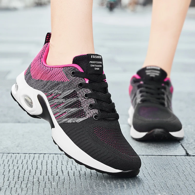 

Кроссовки женские сетчатые, Вулканизированная подошва, дышащие легкие, мягкие, Нескользящие, Повседневная Уличная обувь для бега, 42
