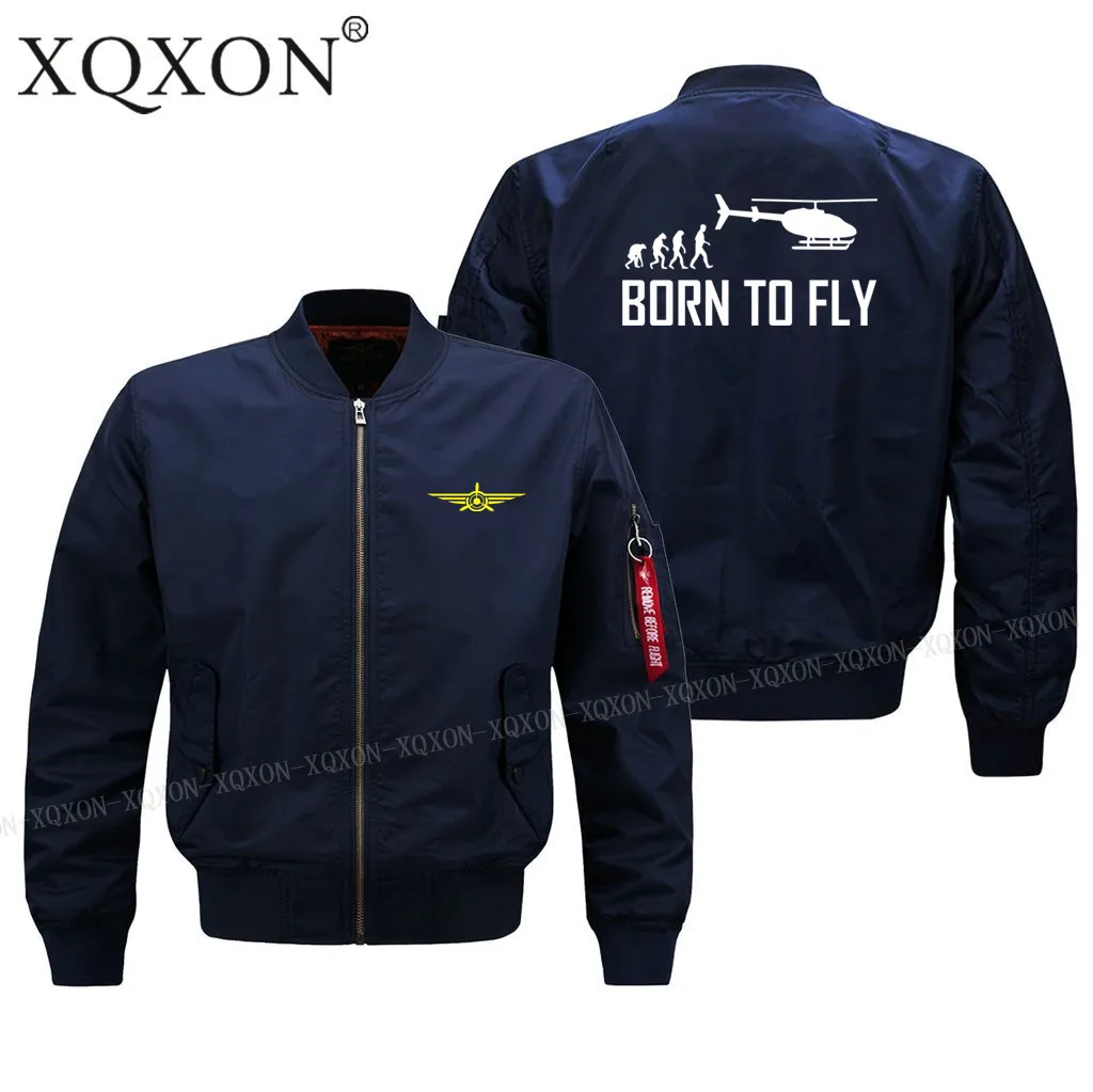 XQXON 2021 интересная куртка пилот с принтом вертолетов Evolution рожденных в лету