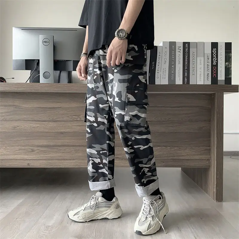 

2020 Men's Loose Cargo Casual Pants Clothing Camouflage Printing Haren Pants Streetwear High-quality Trousers Plus Size S-2XL