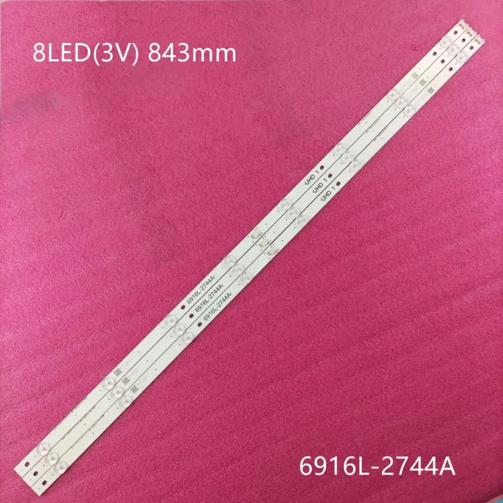 Светодиодная лента для подсветки 8 ламп 43 &quotV16.5 ART3 2744 Rev0.1 43UH610V 43UH630V 43UH603V 43VH6100