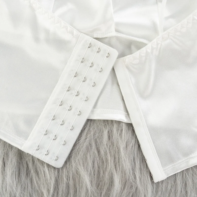 

Sexy Satin Camisole Comfortable Tops Women's Wireless Crochet Vest Braided Female Silky and Soft Simple Style Cropped Top