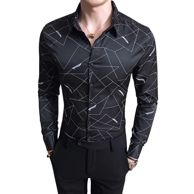 

Mens Formal Business Shirts 2020 Spring Casual Slim Fit Long Sleeve Dress Shirt Blouse Homme Streetwear Social Male Clothing