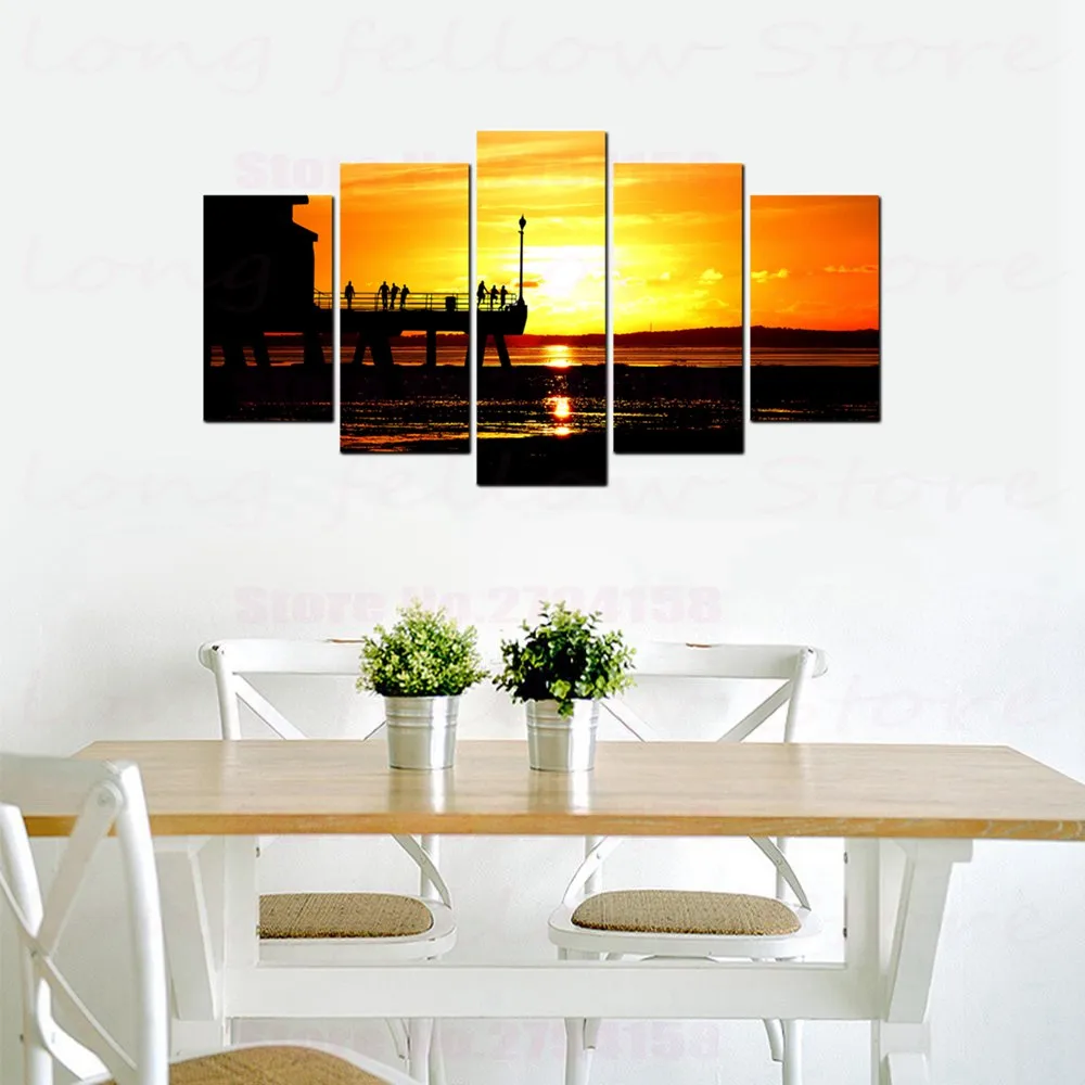 Водопад &quotСлон&quot Сумерки закат пейзаж фото стены искусства для Обеденная