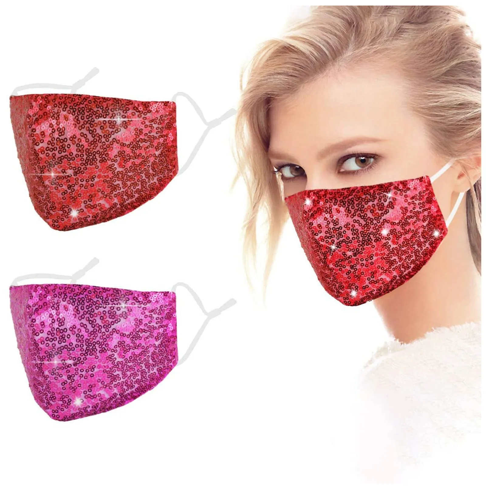 

Sequin Masks Colorful bright Pattern Masque Washable Reusable Cover Man Women Outdoor Dustproof Mascarillas Face Mask Fashion 24