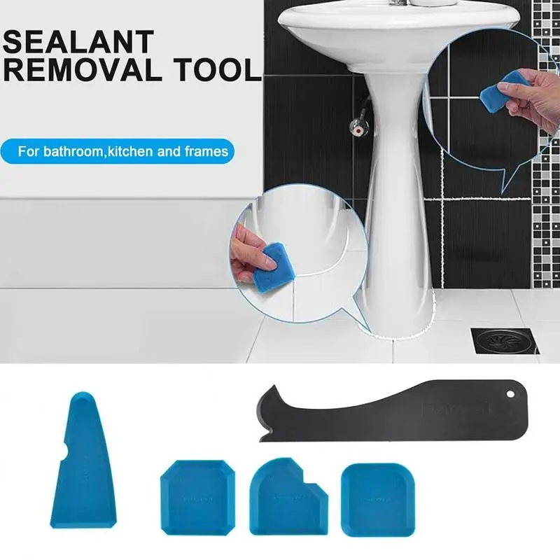 5Pcs Scraper Tool Caulking Window Door Silicone Sealant Spreader Spatula Cleaning Tile Dirt Floor Kit | Дом и сад