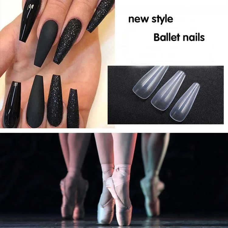 MSHARE новые балетные ногти Полный маникюр натуральный цвет накладные готовые