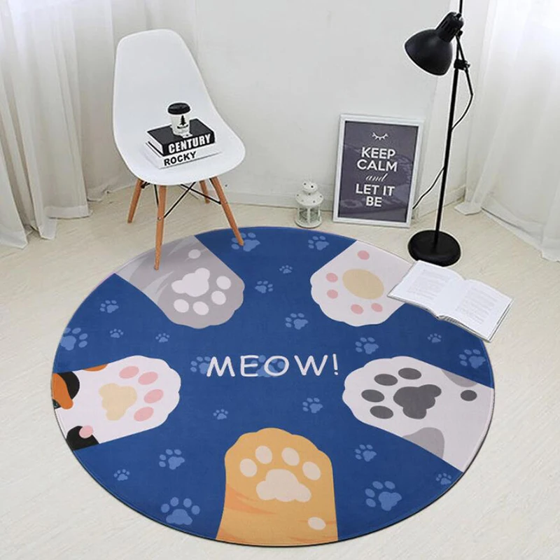 Милый мультяшный коврик современный ковер круглый для гостиной домашний Детский