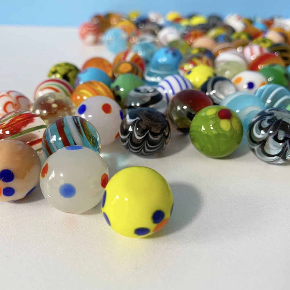 Скидка Аксессуары для украшения спальни, стола, аквариума, стеклянные Мраморные Шарики, украшение для сада, 16 мм