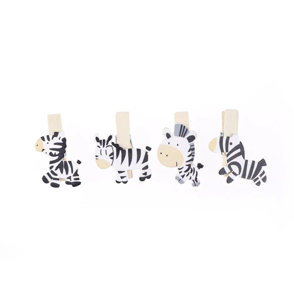 

8Pcs/lot Wooden Photo Clip Cute Zebra Duck Panda Elephant Clothespin Picture Craft Clips DIY Clothes Paper Peg Stationery